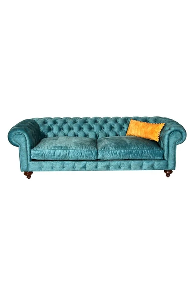 3A Mobilya Emeral Green Chesterfield - Resim 2