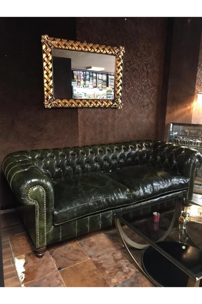 3A Mobilya New Green Pullap Chesterfield - Resim 5