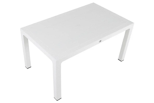 Norino Mandella 90x150 Elit Rattan Masa BEYAZ ürün görseli 1