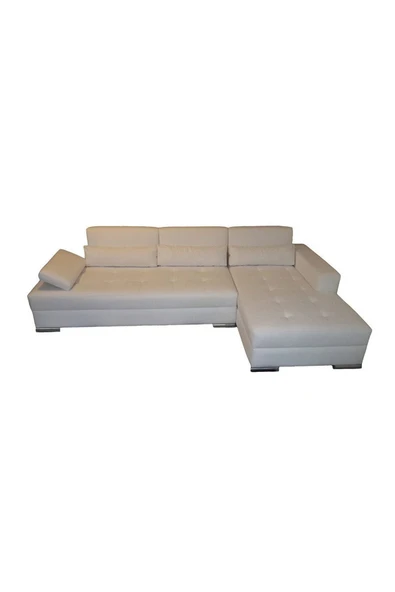 3A Mobilya White Leather Köşe Koltuk 230X90X80 CM ürün görseli 1