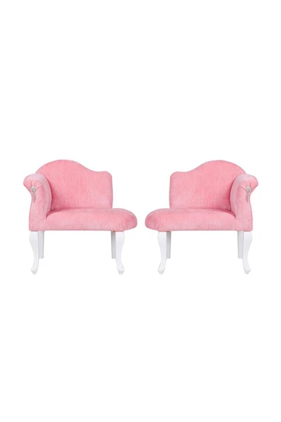 3A Mobilya 2'li Pembe Josephine 80x76x56 cm ürün görseli 1