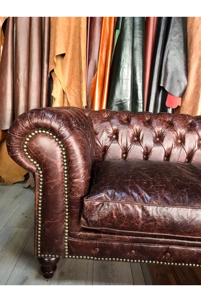 3A Mobilya 3A MOBİLYA HAKİKİ DERİ OLD NAVY CHESTER JOSEPHİNE ürün görseli 1