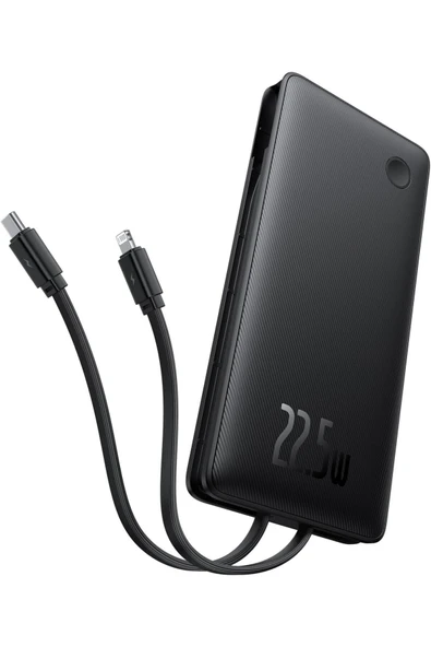 Baseus Airpow Lite Power Bank 10000 mAh 22.5W Entegre Type-C ve Lightning Kablolu - Beyaz ürün görseli 1