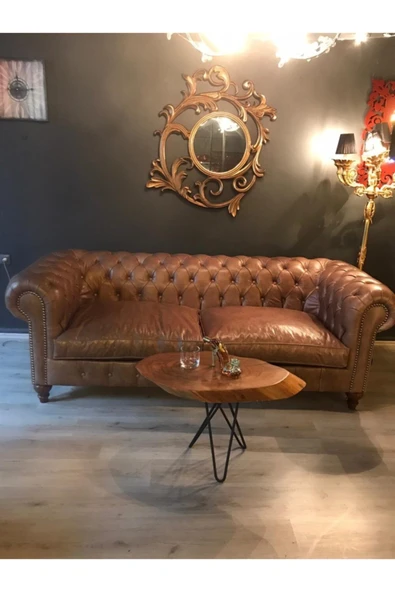 3A Mobilya Deri Cute Chesterfield ürün görseli 1