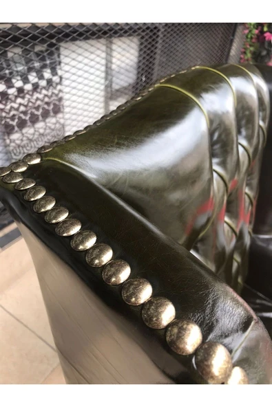 3A Mobilya 3A MOBİLYA ENGLİSH GREEN PULLAP BERJER - Resim 2