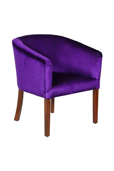 3A Mobilya Mor Oval Berjer 70x69x68 cm ürün görseli 1