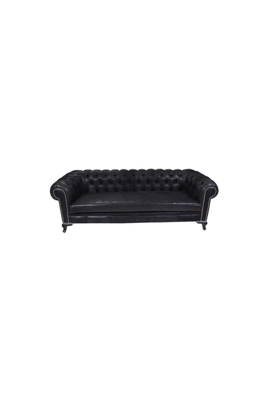 3A Mobilya Siyah Nubuk Kanepe 230x90x80 cm ürün görseli 1