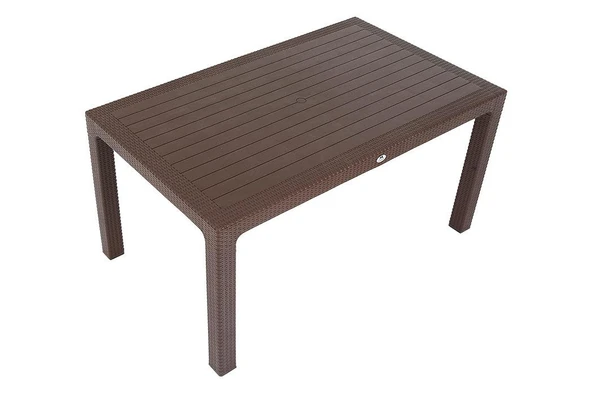 Norino Mandella 90x150 Elit Rattan Masa KAHVERENGİ ürün görseli 1