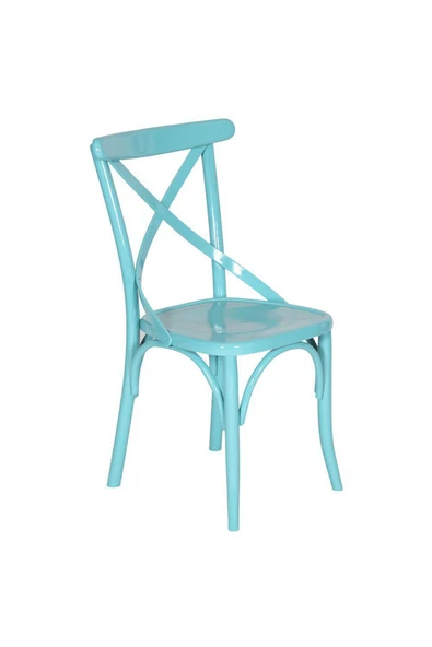 3A Mobilya Turkuaz Çapraz Ayak Sandalye 42X42X89 cm ürün görseli 1