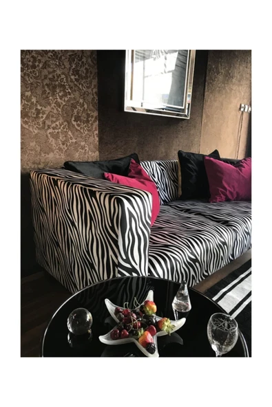 3A Mobilya Black Zebra Kanepe - Resim 4