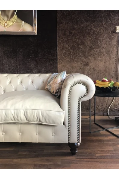 3A Mobilya 3a Moobilya Hakiki Deri Dream Chesterfield ürün görseli 1