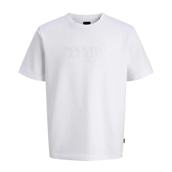 Jakc&jones 12292403 0 Yaka Erkek Tshirt - Beyaz ürün görseli 1