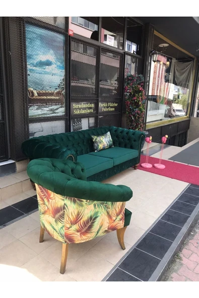 3A Mobilya Icon Chesterfield Berjer - Resim 3