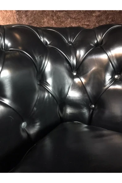 3A Mobilya Hakiki Deri Lanchester Chesterfield - Resim 8