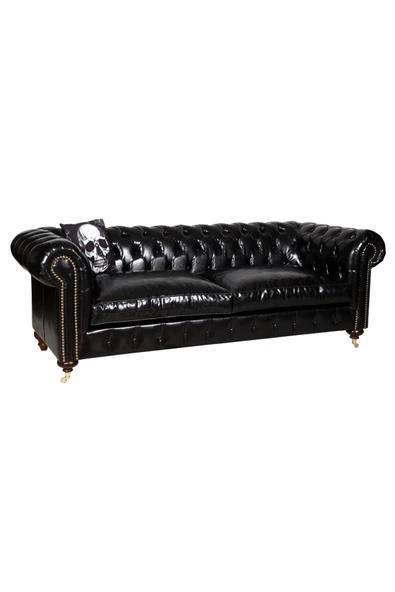 3A Mobilya Pullap Black Chesterfield 230X90X80 CM ürün görseli 1