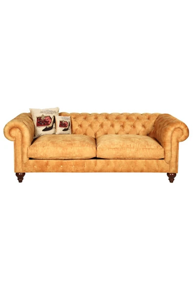 3A Mobilya Sarı Kanepe 230x90x80 cm - Resim 3