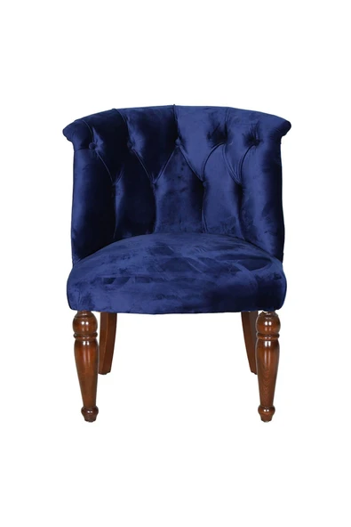 3A Mobilya Dark Blue Kapitone Midi Berjer ürün görseli 1