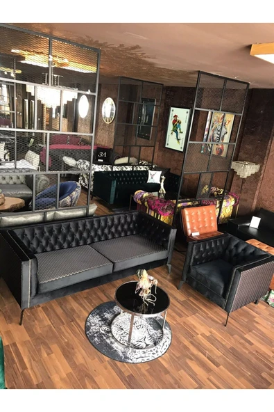 3A Mobilya 3A MOBİLYA BLACK LYON KANEPE BERJER - Resim 8