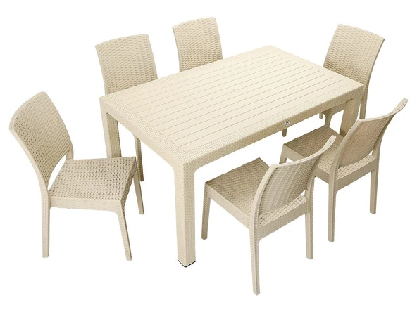 Norino Mandella Elit Rattan 90x150 Elit Sandalye Masa Takımı ÇÖLBEJİ ürün görseli 1