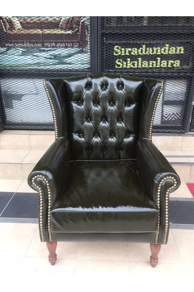 3A Mobilya 3A MOBİLYA ENGLİSH GREEN PULLAP BERJER - Resim 4