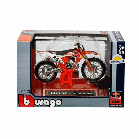 51070 NessiWorld-BUR-1:18 Motor Red Bull KTM 450 2 Asorti ürün görseli 1