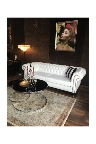 3A Mobilya White Angel Chesterfield ürün görseli 1