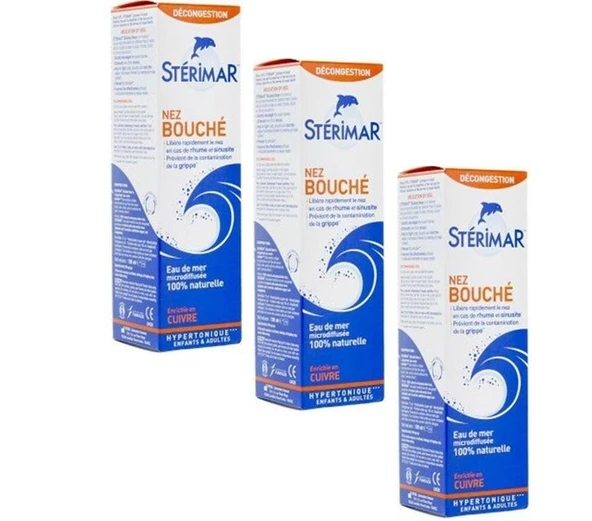 Sterimar Tıkalı Burun Hypertonic Yetişkin 100 Ml-3 ADET-SKT:11/2028 ürün görseli 1