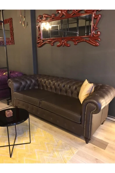 3A Mobilya Hakiki Deri Chesterfield ürün görseli 1