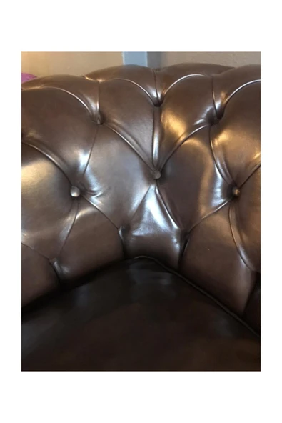 3A Mobilya Hakiki Deri Swensea Chesterfield - Resim 5