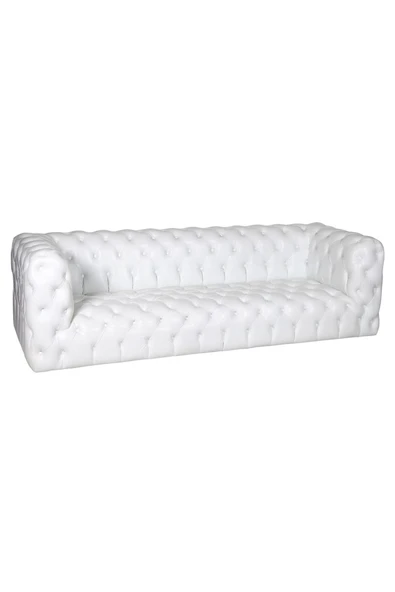3A Mobilya White Baxter Chesterfield 230X90X80 CM ürün görseli 1