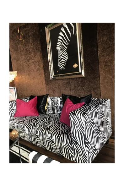 3A Mobilya Black Zebra Kanepe - Resim 5