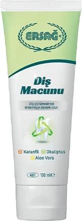 Ersağ Diş Macunu / Karanfil - Okaliptüs - Aloe Vera 100 Ml. ürün görseli 1