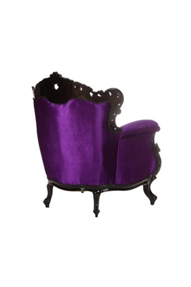 3A Mobilya Black And Purple Berjer - Resim 4
