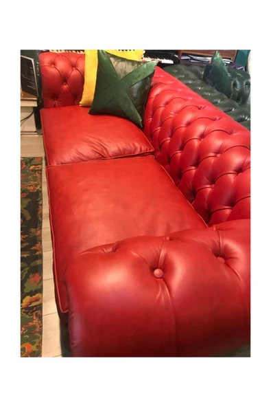 3A Mobilya Red Hakiki Deri Chesterfield ürün görseli 1