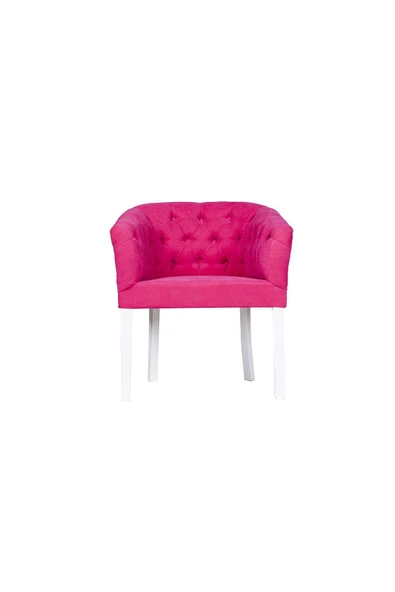 3A Mobilya Full Kapitone Pink Oval Berjer 70x69x68 CM ürün görseli 1