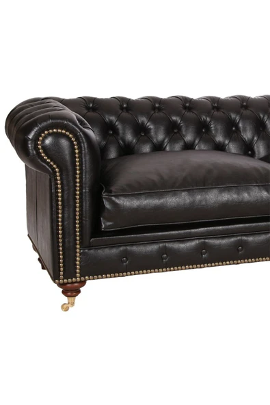 3A Mobilya Black Elegance Chesterield 230X90X80 CM - Resim 3