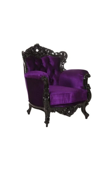 3A Mobilya Black And Purple Berjer - Resim 2
