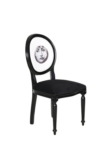 3A Mobilya Smile Fornasetti Sandalye - Resim 2