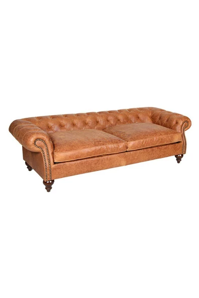 3A Mobilya Hakiki Deri Bournemouth Chesterfield 230X90X80 CM ürün görseli 1