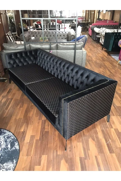 3A Mobilya 3A MOBİLYA BLACK LYON KANEPE BERJER - Resim 7
