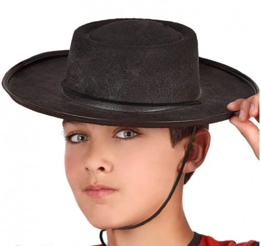 Siyah Renk Keçe Flamenko Şapkası Çocuk Boy P142856S1459 ürün görseli 1