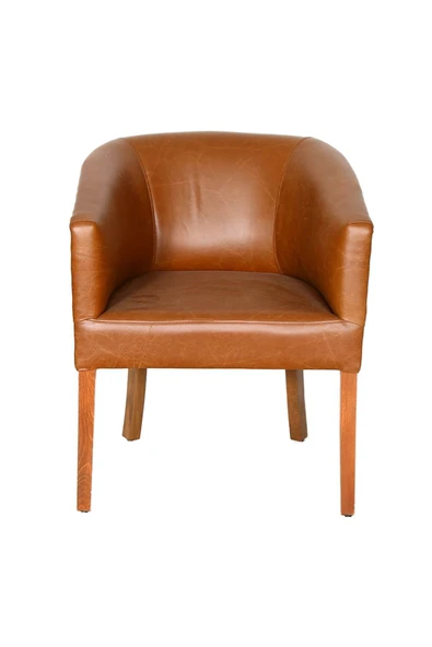 3A Mobilya Real Leather Oval Berjer ürün görseli 1