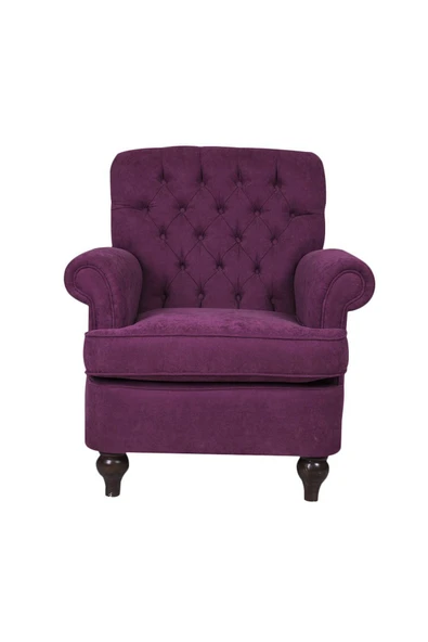 3A Mobilya Elegance Mürdüm Berjer 105X80X75 CM - Resim 2