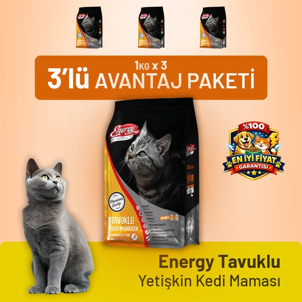 Tavuklu Yetişkin Kedi Maması - 3 Adet ürün görseli 1