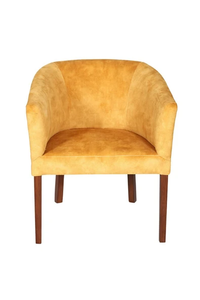 3A Mobilya Hardal Oval Berjer 70x69x68 CM - Resim 2