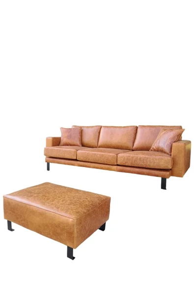 3A Mobilya 3A MOBİLYA CHİCAGO HAKİKİ DERİ KANEPE - Resim 4