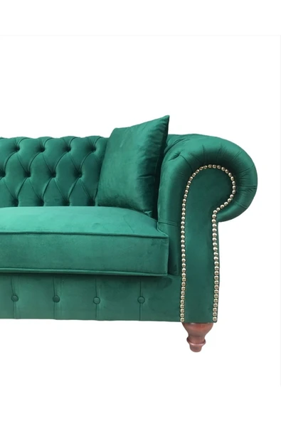 3A Mobilya New Emerald Chesterfield - Resim 2