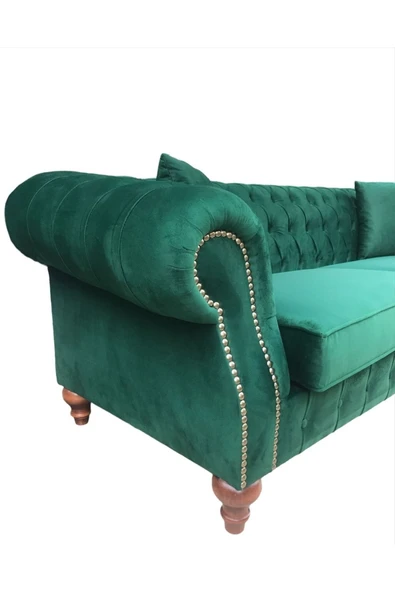 3A Mobilya New Emerald Chesterfield - Resim 4