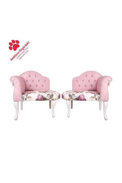 3A Mobilya Şımarık 2'li Josephine 80x76x56 cm ürün görseli 1
