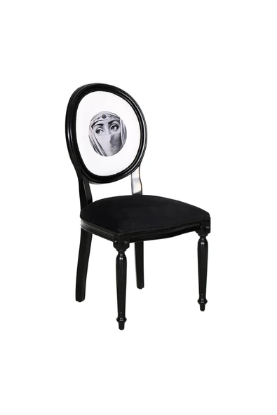 3A Mobilya Peçeli Fornasetti Sandalye - Resim 2